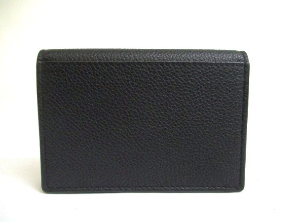 Photo2: Saint Laurent YSL Black Leather Business Card Holder #a739