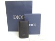 Photo1: Christian Dior Black Leather 6 Pics Key Cases #a740 (1)