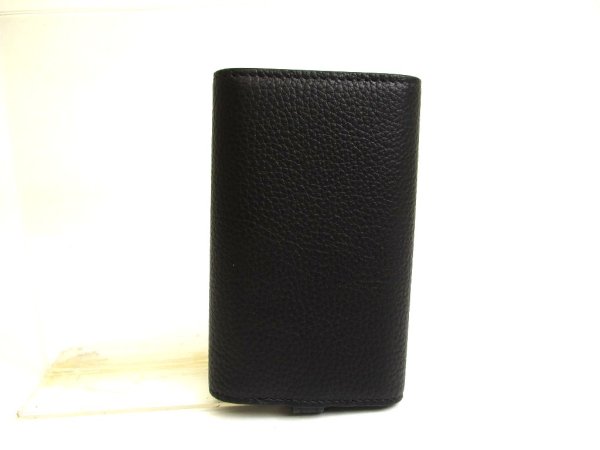 Photo2: Christian Dior Black Leather 6 Pics Key Cases #a740
