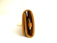 Photo3: HUNTING WORLD Khaki Green Nylon Brown Leather 4 Pics Key Chain #a742
