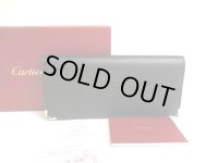 Cartier Must de Cartier Black Leather BFlap Bil Wallet #a743