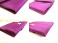 Photo7: PRADA Purple Nylon and Leather Bifold Wallet Purse #a744
