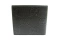 Photo2: GUCCI Embossed GG Black Leather Bifold Wallet Compact Wallet #a745 (2)
