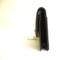 Photo3: Salvatore Ferragamo Gray Black Leather Business Card Holder #a746