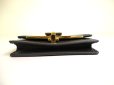 Photo5: Salvatore Ferragamo Gray Black Leather Business Card Holder #a746