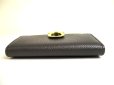 Photo6: Salvatore Ferragamo Gray Black Leather Business Card Holder #a746