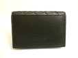 Photo2: BOTTEGA VENETA Intrecciato Deep Gray Leather Business Card Holder #a748 (2)