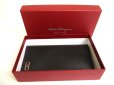 Photo12: Salvatore Ferragamo Gancini Black Leather Flap Bill Wallet #a749