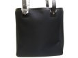 Photo2: HUNTING WORLD Black Canvas Tote Bag Shopping Bag #a752 (2)