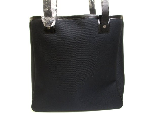 Photo2: HUNTING WORLD Black Canvas Tote Bag Shopping Bag #a752