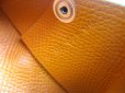 Photo11: HERMES Vert Orange Veau Epson Leather Card Case Card Holder Calvi #a758