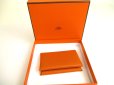 Photo12: HERMES Vert Orange Veau Epson Leather Card Case Card Holder Calvi #a758