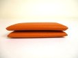 Photo5: HERMES Vert Orange Veau Epson Leather Card Case Card Holder Calvi #a758