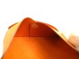 Photo9: HERMES Vert Orange Veau Epson Leather Card Case Card Holder Calvi #a758