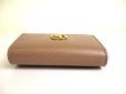 Photo6: GUCCI Double G GG Dusty Pink Leather Gold H/W 6 Pics Key Chain #a760