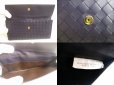 Photo9: BOTTEGA VENETA Intrecciato Deep Navy Blue Leather Flap Long Wallet #a763