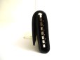 Photo3: BVLGARI Black Leather Logo Clip 6 Pics Key Chain #a765