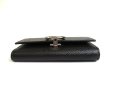 Photo5: BVLGARI Black Leather Logo Clip 6 Pics Key Chain #a765
