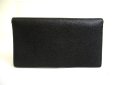 Photo2: BVLGARI Black Leather Logo Clip Gold H/W Flap Long Wallet #a766 (2)