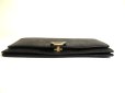 Photo5: BVLGARI Black Leather Logo Clip Gold H/W Flap Long Wallet #a766