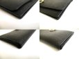 Photo7: BVLGARI Black Leather Logo Clip Gold H/W Flap Long Wallet #a766