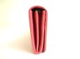 Photo4: BVLGARI Pink Leather Logo Clip Gold H/W Flap Long Wallet #a769