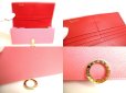 Photo8: BVLGARI Pink Leather Logo Clip Gold H/W Flap Long Wallet #a769