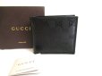 Photo1: GUCCI Imprimee Black Coating Canvas Leather Bifold Wallet Purse #a770 (1)