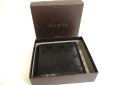 Photo12: GUCCI Imprimee Black Coating Canvas Leather Bifold Wallet Purse #a770