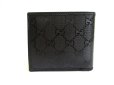 Photo2: GUCCI Imprimee Black Coating Canvas Leather Bifold Wallet Purse #a770 (2)