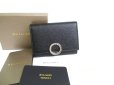 Photo1: BVLGARI Logo Clip Black Leather Business Card Case Card Holder #a771 (1)