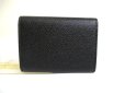 Photo2: BVLGARI Logo Clip Black Leather Business Card Case Card Holder #a771 (2)