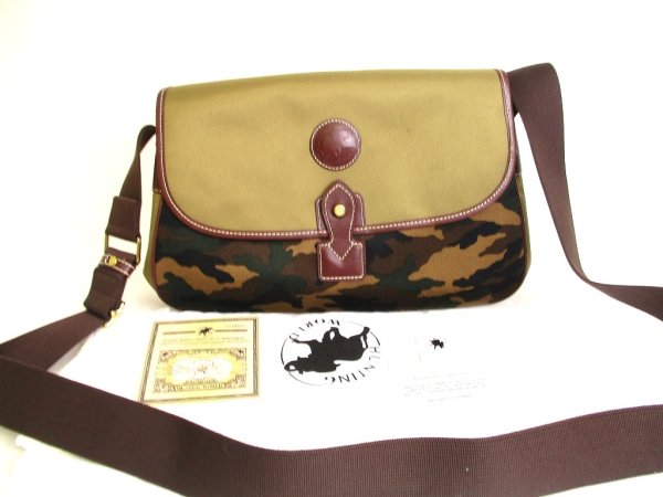 Photo1: HUNTING WORLD Safari Today Khaki Canvas Camouflage Messenger Bag #a772