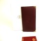 Photo1: Cartier Must de Cartier Bordeaux Leather Flap Bill Wallet #a773 (1)