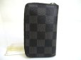 Photo2: LOUIS VUITTON Damier Graphite Leather Zippey Coin Purse #a774 (2)