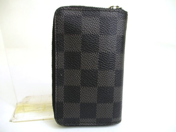 Photo2: LOUIS VUITTON Damier Graphite Leather Zippey Coin Purse #a774
