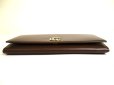 Photo5: GUCCI Double G Dark Brown Leather Flap Long Wallet #a775