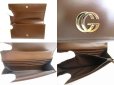 Photo8: GUCCI Double G Dark Brown Leather Flap Long Wallet #a775