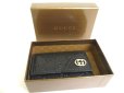 Photo12: GUCCI Interlocking G Black Leather 6 Pics Key Chain #a778