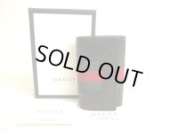 GUCCI Guccissima Black Leather 6 Pics Key Cases #a781