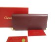 Photo1: Cartier Must de Cartier Bordeaux Leather Bifold Long Wallet #a782 (1)