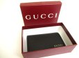 Photo12: GUCCI Logo Black Leather Business Card Credit Card Holder #a784