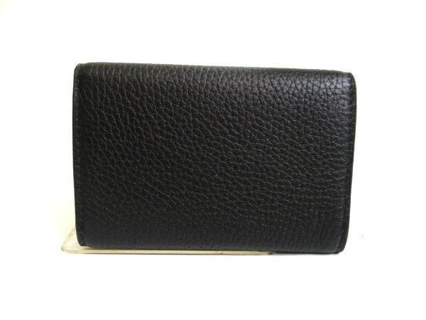 Photo2: GUCCI Logo Black Leather Business Card Credit Card Holder #a784