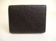 Photo2: GUCCI GG Guccissima Dark Brown Leather Card Holder #a785 (2)