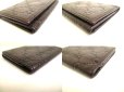 Photo7: GUCCI GG Guccissima Dark Brown Leather Card Holder #a785