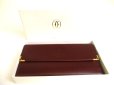 Photo12: Cartier Must de Cartier Bordeaux Leather Flap Long Wallet #a786