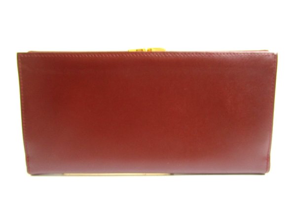 Photo2: Cartier Must de Cartier Bordeaux Leather Flap Long Wallet #a786