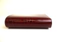 Photo6: Cartier Happy Birthday Bordeaux Calf Leather Bifold Wallet Purse #a787