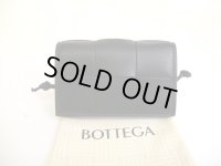 BOTTEGA VENETA Intrecciato Cassette Black Leather Business Card Holder #a788