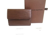 LOUIS VUITTON Epi Mocha Leather Coin Purse Ludlow #a790
